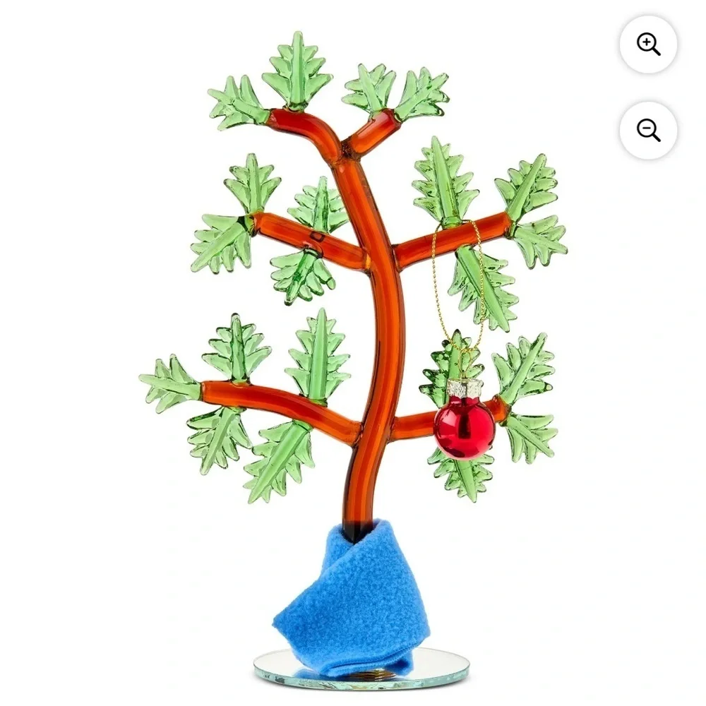 Peanuts Glass Tree Christmas Decoration NEW